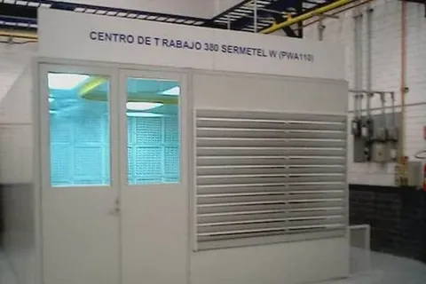 Cabina de pintura con humidificador